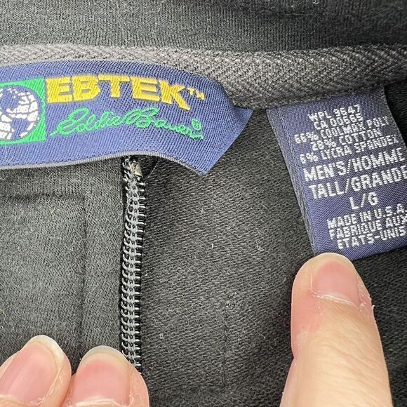 Eddie Bauer Ebtek 1/4 Zip Pullover Black Size Large Men’s - Picture 3 of 3